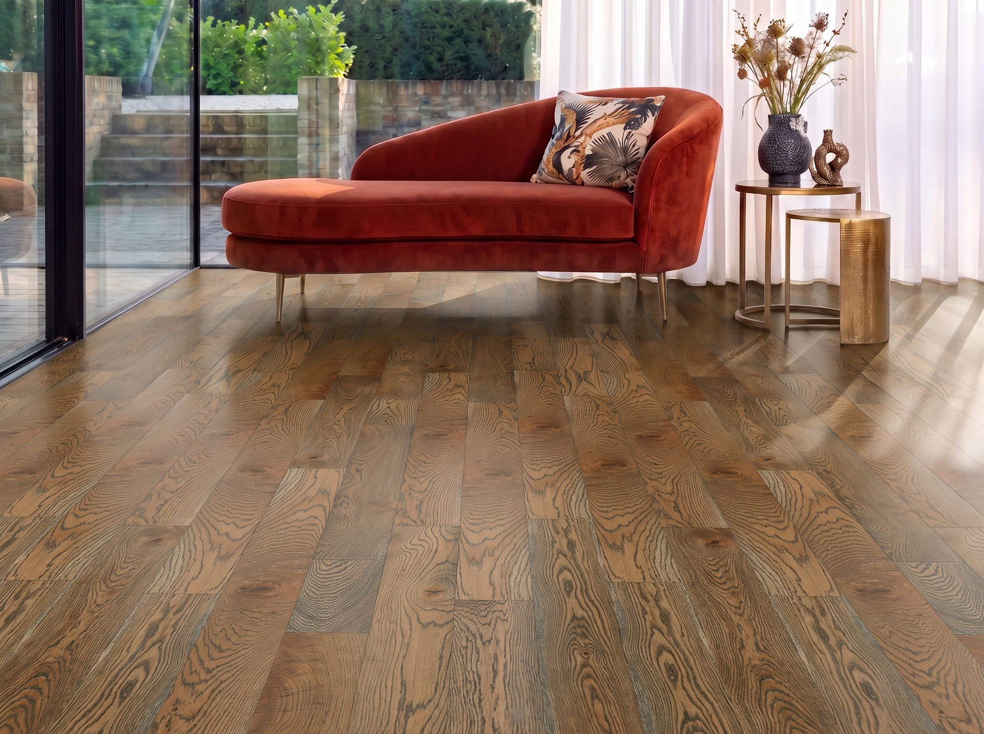 Lugano Oak Engineered Wood Flooring – Smoked Torched Brushed & Lacquered – 180mm Wide