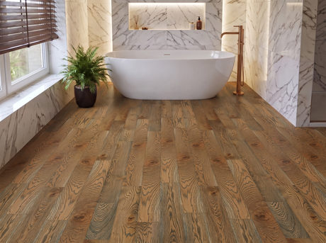 Lugano Oak Engineered Wood Flooring – Smoked Torched Brushed & Lacquered – 125mm Wide