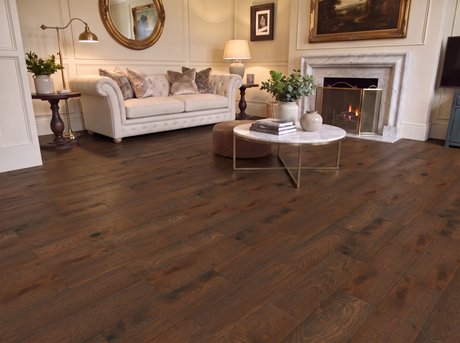 Oslo Dark Oak Engineered Wood Flooring – Brushed & Lacquered - 150mm Wide