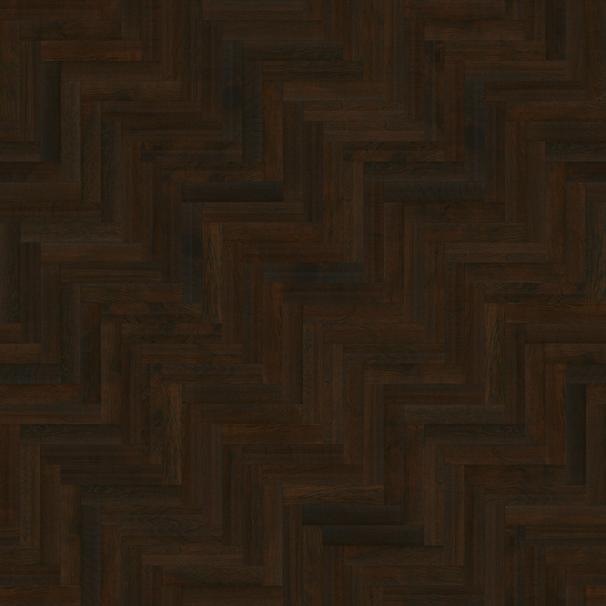 Oslo Dark Oak Herringbone Parquet Engineered Wood Flooring – Brushed & Lacquered - 90mm Wide