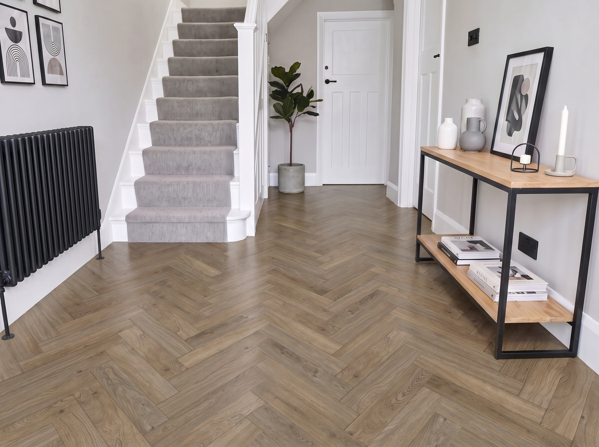 Parsons Laminate Herringbone Parquet Flooring – 12mm Thick – AC4 Rated