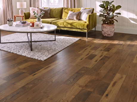 Pyrenees Oak Engineered Wood Flooring – Smoked, Brushed & Lacquered - 125mm Wide