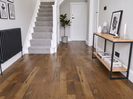 Pyrenees Oak Engineered Wood Flooring – Smoked, Brushed & Lacquered - 125mm Wide