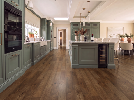 Pyrenees Smoked Engineered Click Wood Flooring – Brushed & Lacquered - 150mm Wide