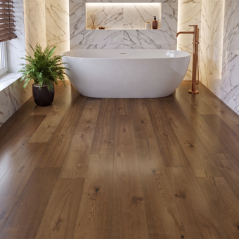Pyrenees Rustique Smoked Engineered Oak Wood Flooring – Brushed & UV Oiled – 190mm Wide
