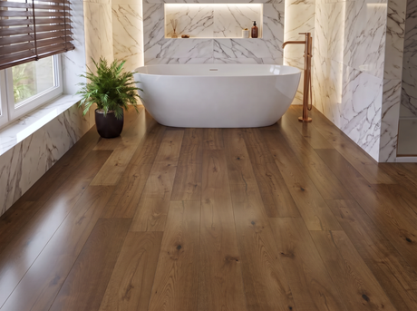 Pyrenees Rustique Smoked Engineered Oak Wood Flooring – Brushed & UV Oiled – 190mm Wide