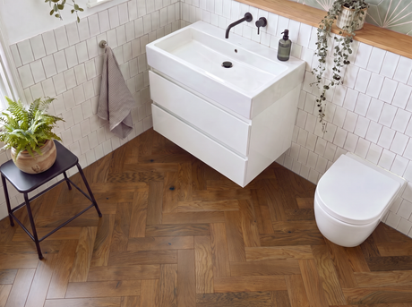 Pyrenees Smoked Engineered Herringbone Parquet Flooring – Brushed & Lacquered - 90mm Wide