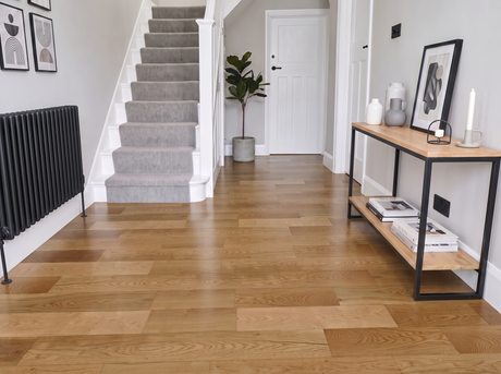 Wide Smooth Oak Engineered Wood Flooring – Smooth Lacquered – 150mm Wide