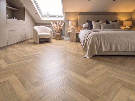 Soho Laminate Herringbone Parquet Flooring – 12mm Thick – AC4 Rated