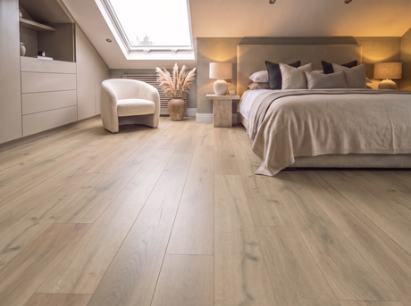 Mediterranean Engineered Wood Flooring – White Brushed & Lacquered - 125mm Wide