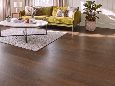 Wide Zurmatt Oak Engineered Wood Flooring – Brushed & Lacquered – 240mm Wide