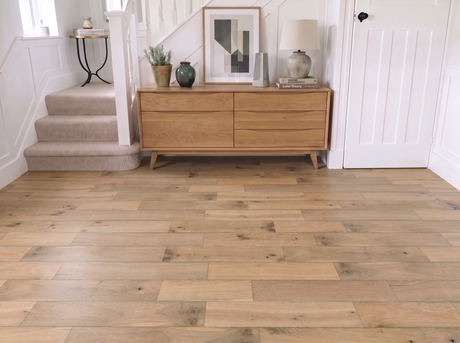 Zurich Oak Engineered Wood Flooring – Brushed, Whitewashed & Lacquered - 125mm Wide