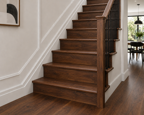 Williamsburg Walnut Laminate Stair & Riser – Single Step