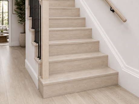 Anna Maria White Oak SPC Vinyl Stair Tread – Single Step