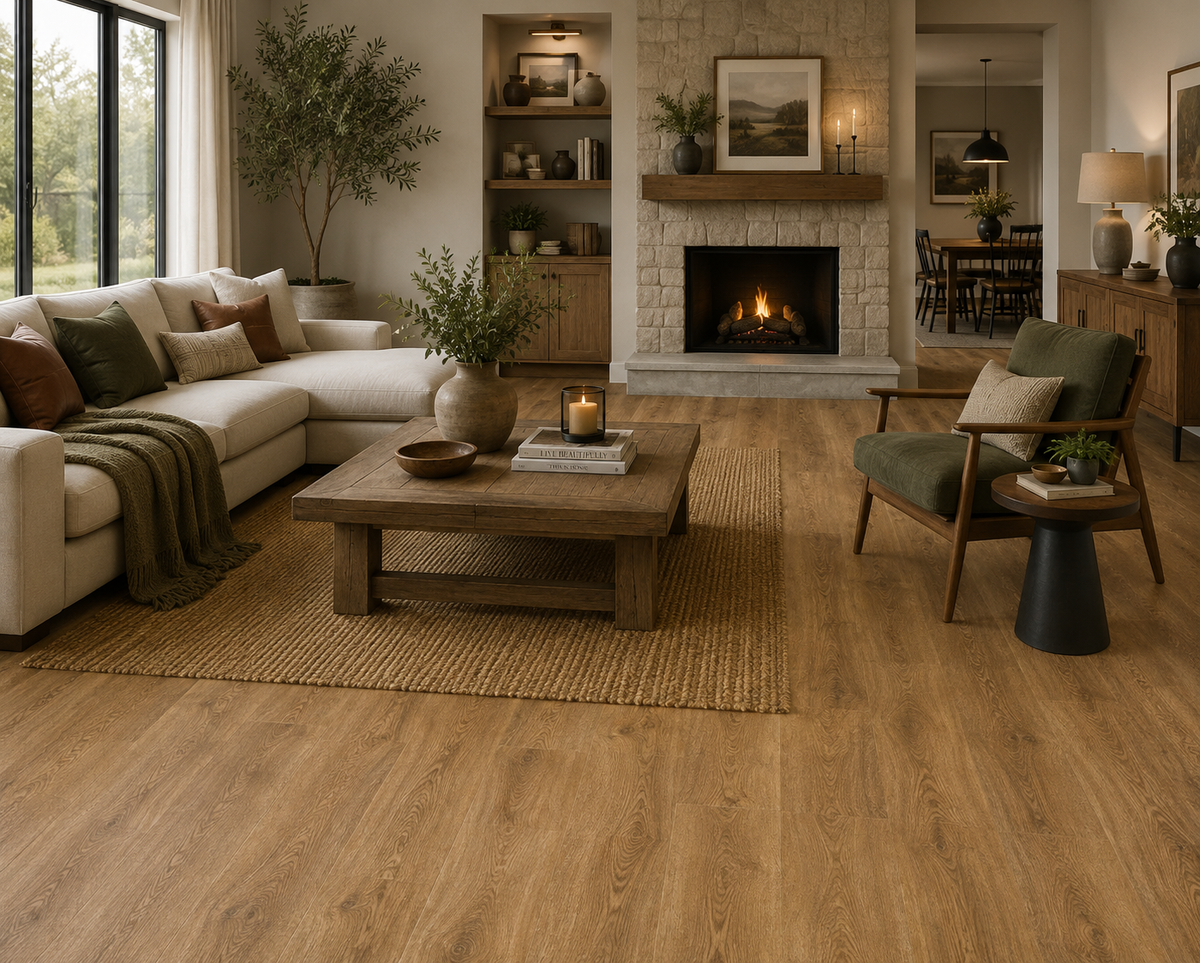 Texas Light Brown Laminate Flooring – 190mm Wide – 8mm Thick