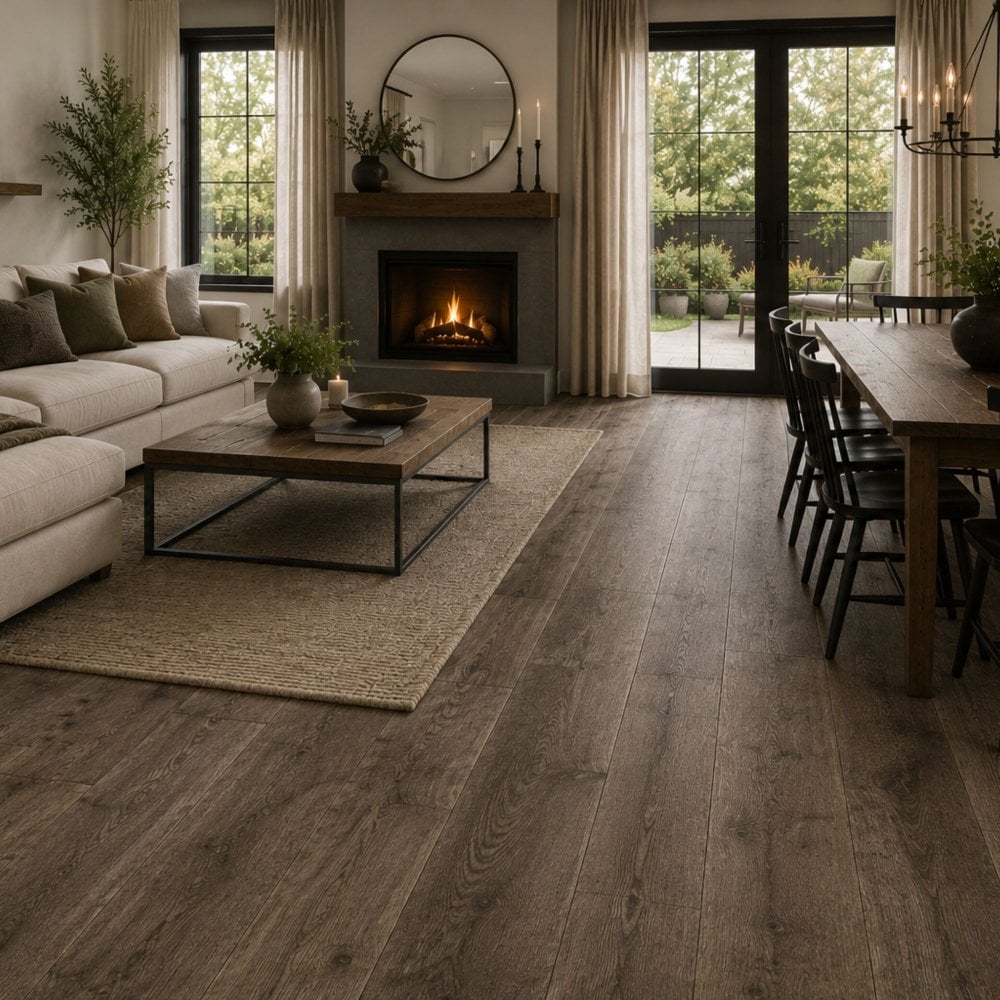 Copenhagen Original Brown Engineered Wood Flooring – Brushed – 190mm Wide