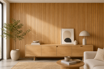 Wide Lofoten Oak Wooden Wall Panelling – 21mm Thick (600mm x 2400mm)