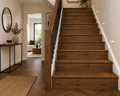 Holborn Smoked Oak Laminate Stair & Riser Set – 13 Steps