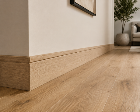 Solid Oak Shaker Skirting – 20mm Thick (150mm x 2400mm)