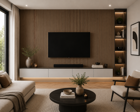 Walnut Kefalonia Wooden Wall Panelling – 21mm Thick (600mm x 2400mm)