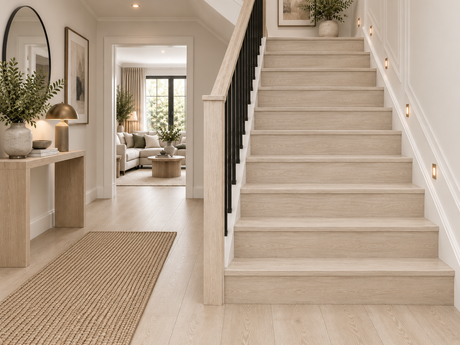 Anna Maria White Oak SPC Vinyl Stair Tread – Single Step