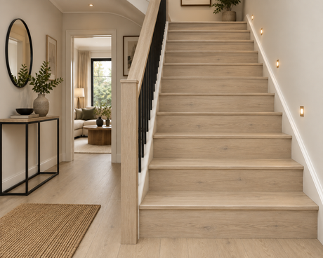 Midtown White Oak Laminate Stair & Riser Set – Single Step