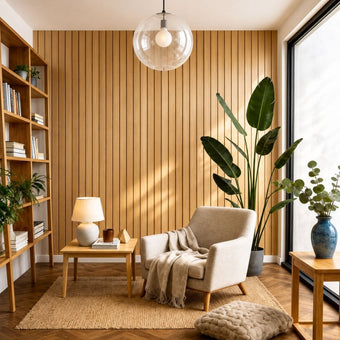 Wide Lofoten Oak Wooden Wall Panelling – 21mm Thick (600mm x 2400mm)